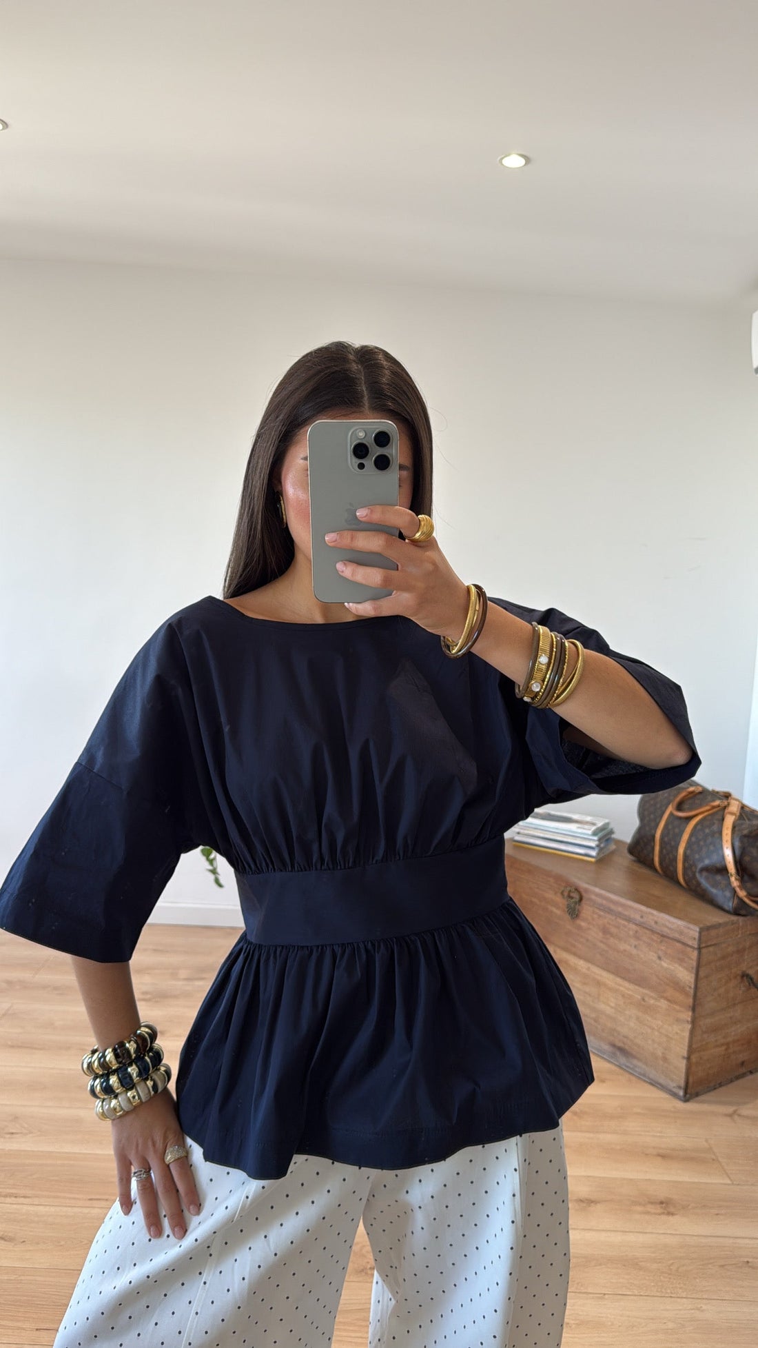 TOP BLEU MARINE « JULIANNE »